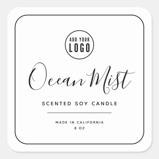 Add Your Logo Black Border Product Label