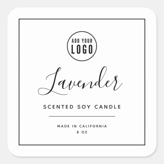 Add Your Logo Black Border Product Label