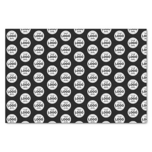 Add Your Logo Black Custom Branded Packaging Tissue Paper