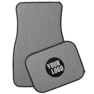 Add Your Logo Black White Pattern Abstract Pattern Car Floor Mat