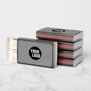 Add Your Logo Black White Pattern Abstract Pattern Matchboxes