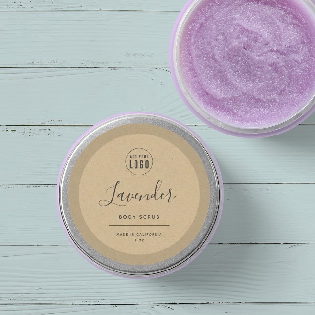 Add Your Logo Border Kraft Product Label (Creator Uploaded)