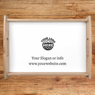 Add your Logo Business and Company Website Serving Tray