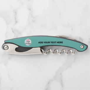 Add Your Logo Business Chic Customizable Mint Waiter's Corkscrew