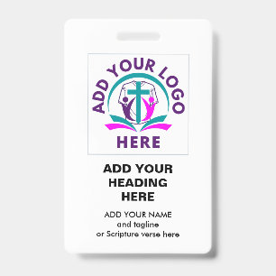 ADD YOUR LOGO Business Church Badge
