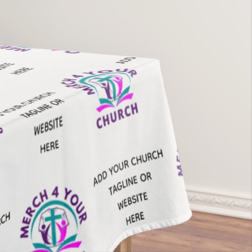 ADD YOUR LOGO Business Church Merchandise Tablecloth