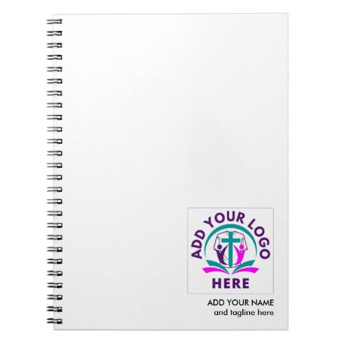 ADD YOUR LOGO  Business Church Merchandize Notebook