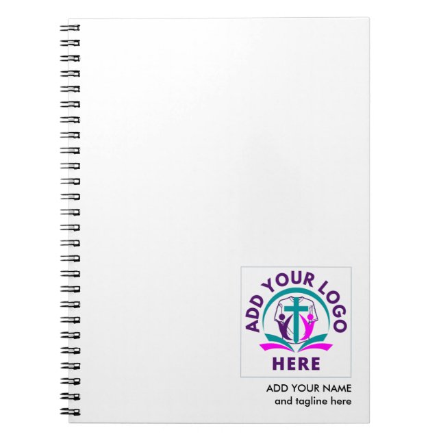 ADD YOUR LOGO | Business Church Merchandize Notebook (Front)