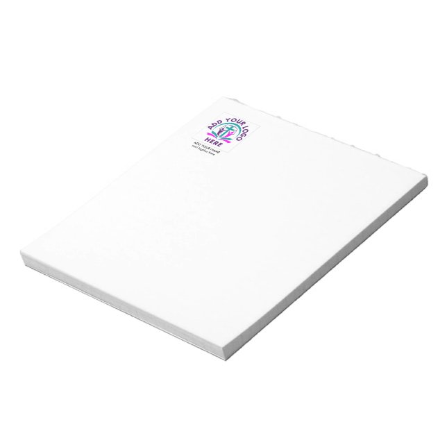 ADD YOUR LOGO Business Church Merchandize Notepad (Rotated)