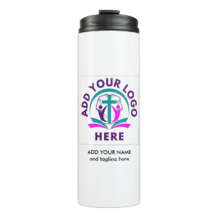 ADD YOUR LOGO   Business Church Merchandize Thermal Tumbler