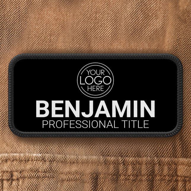 Add Your Logo Business Corporate Modern Employee Patch (Employee patch with company logo and name)