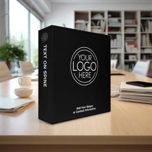 Add Your Logo Business Corporate Modern Minimalist 3 Ring Binder