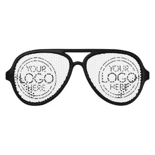 Add Your Logo Business Corporate Modern Minimalist Aviator Sunglasses