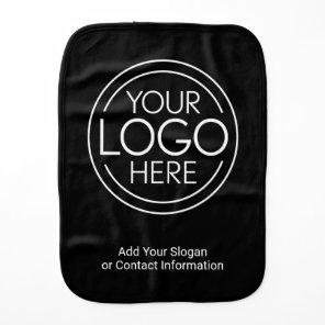 Add Your Logo Business Corporate Modern Minimalist Baby Burp Cloth