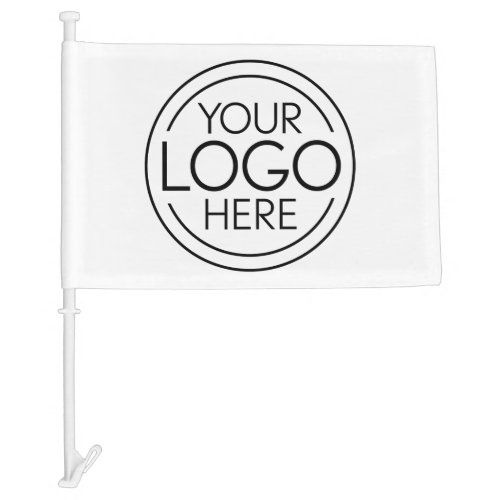 Add Your Logo Business Corporate Modern Minimalist Car Flag