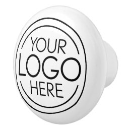 Add Your Logo Business Corporate Modern Minimalist Ceramic Knob