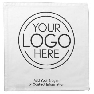 Add Your Logo Business Corporate Modern Minimalist Cloth Napkin