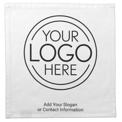Add Your Logo Business Corporate Modern Minimalist Cloth Napkin