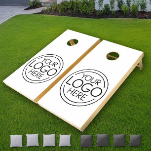 Add Your Logo Business Corporate Modern Minimalist Cornhole Set