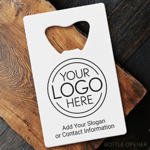 Add Your Logo Business Corporate Modern Minimalist Credit Card Bottle Opener