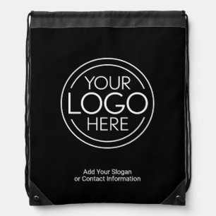 Add Your Logo Business Corporate Modern Minimalist Drawstring Bag