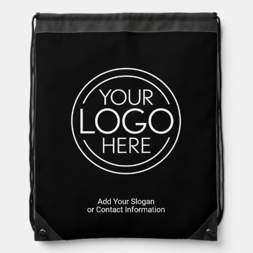 Add Your Logo Business Corporate Modern Minimalist Drawstring Bag