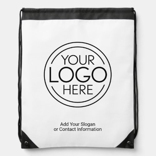 Add Your Logo Business Corporate Modern Minimalist Drawstring Bag