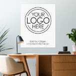 Add Your Logo Business Corporate Modern Minimalist Faux Canvas Print<br><div class="desc">Perfect for an office party or presentation, these logo signs are simple in design. You can change the background color to match the color that coordinates with your company logo. The extra lines of type can be used for company contact information or for a place to add a special occasion...</div>