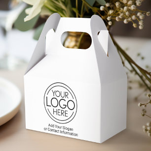 Add Your Logo Business Corporate Modern Minimalist Favor Boxes