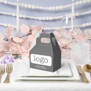 Add Your Logo Business Corporate Modern Minimalist Favor Boxes