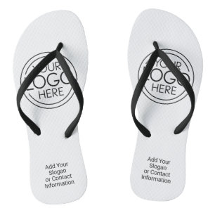 Add Your Logo Business Corporate Modern Minimalist Flip Flops