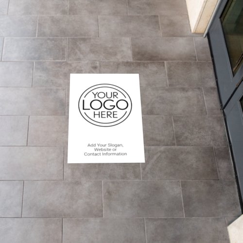 Add Your Logo Business Corporate Modern Minimalist Floor Decals