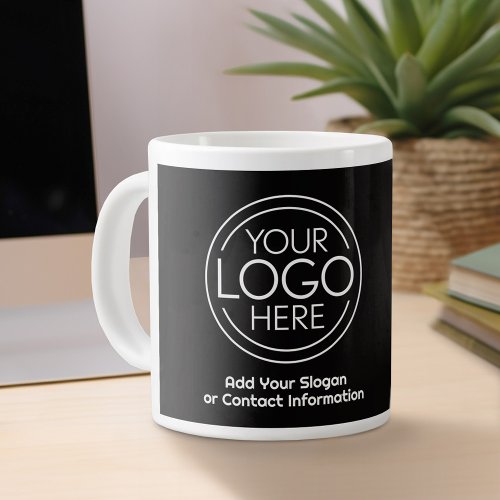 Add Your Logo Business Corporate Modern Minimalist Giant Coffee Mug