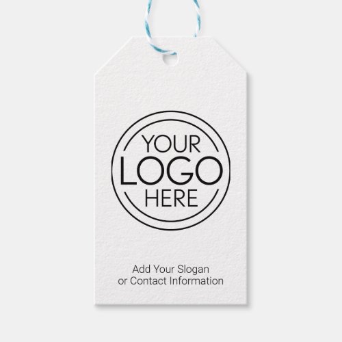 Add Your Logo Business Corporate Modern Minimalist Gift Tags