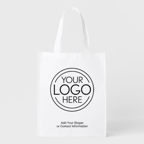 Add Your Logo Business Corporate Modern Minimalist Grocery Bag
