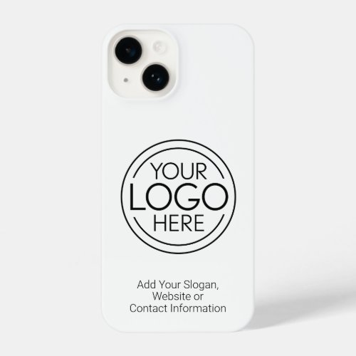 Add Your Logo Business Corporate Modern Minimalist iPhone 14 Case