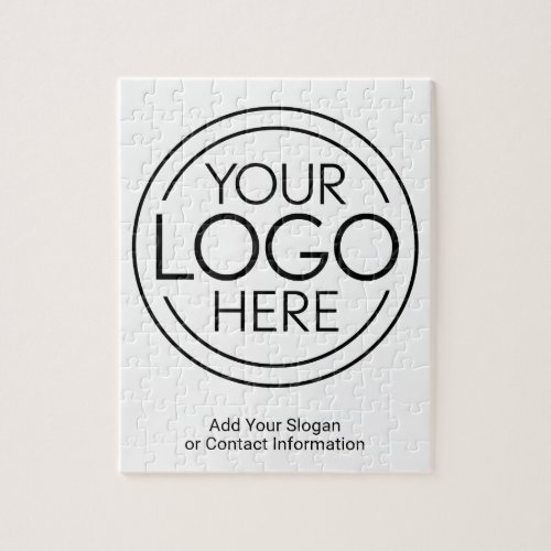 Add Your Logo Business Corporate Modern Minimalist Jigsaw Puzzle