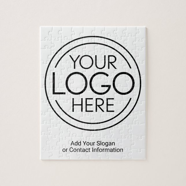 Add Your Logo Business Corporate Modern Minimalist Jigsaw Puzzle (Vertical)