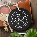 Add Your Logo Business Corporate Modern Minimalist Keychain<br><div class="desc">Perfect for an office party or presentation gift, these logo keychains are simple in design. You can change the background color to match the color that coordinates with your company logo. A simple, no frills design for any company. Upload your logo. If your logo doesn't fit, click on the CUSTOMIZE...</div>