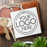 Add Your Logo Business Corporate Modern Minimalist Keychain<br><div class="desc">Perfect for an office party or presentation gift, these logo keychains are simple in design. You can change the background color to match the color that coordinates with your company logo. A simple, no frills design for any company. Upload your logo. If your logo doesn't fit, click on the CUSTOMIZE...</div>