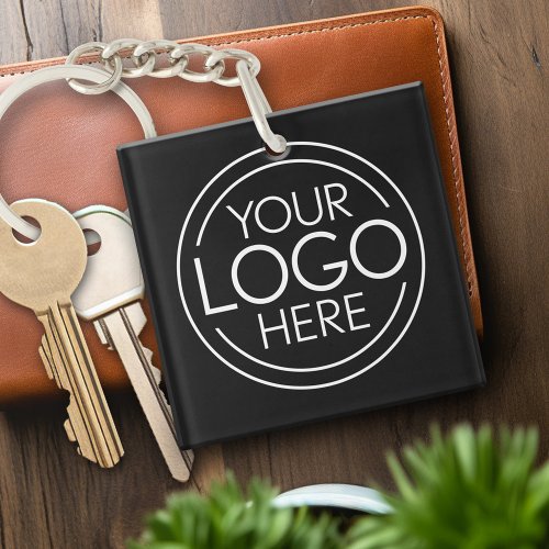 Add Your Logo Business Corporate Modern Minimalist Keychain