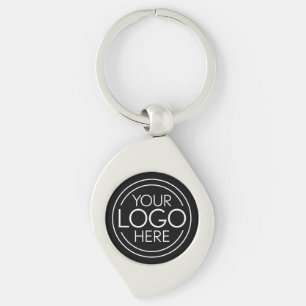 Add Your Logo Business Corporate Modern Minimalist Keychain