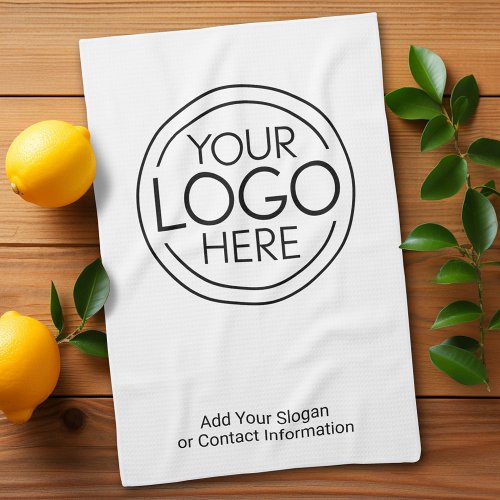 Add Your Logo Business Corporate Modern Minimalist Kitchen Towel