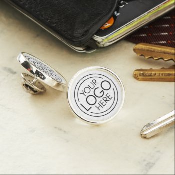 Add Your Logo Business Corporate Modern Minimalist Lapel Pin by BusinessStationery at Zazzle