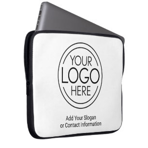 Add Your Logo Business Corporate Modern Minimalist Laptop Sleeve