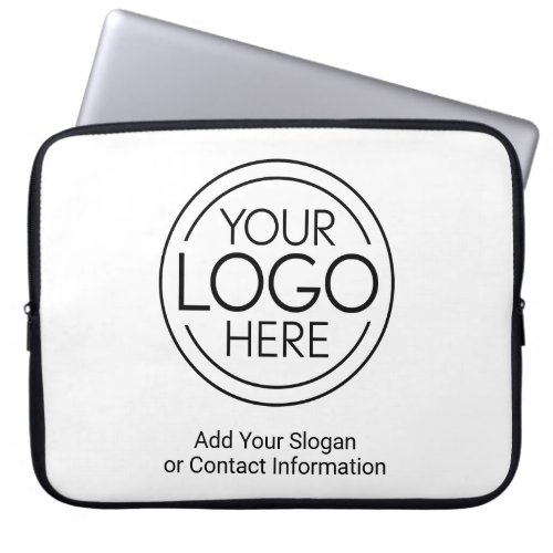 Add Your Logo Business Corporate Modern Minimalist Laptop Sleeve