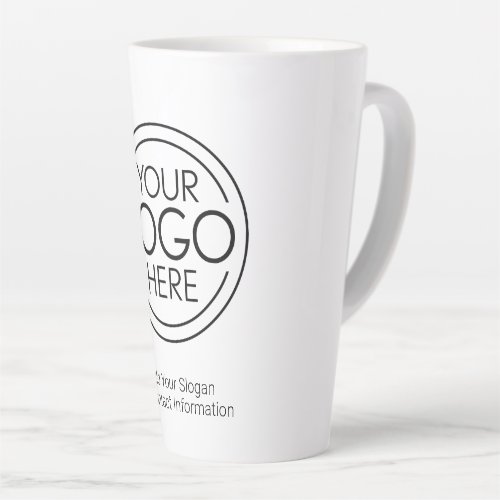 Add Your Logo Business Corporate Modern Minimalist Latte Mug