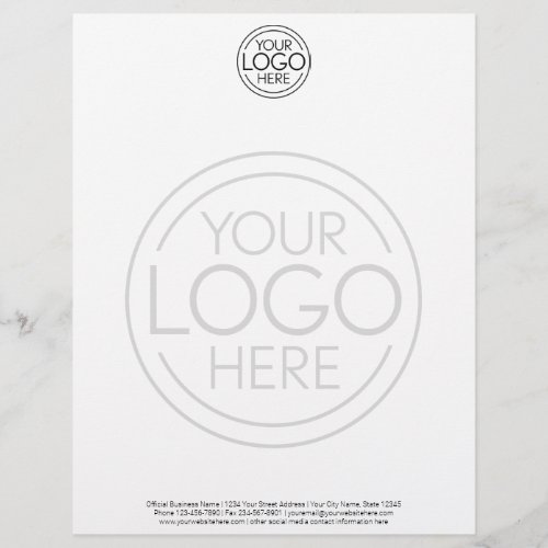 Add Your Logo Business Corporate Modern Minimalist Letterhead