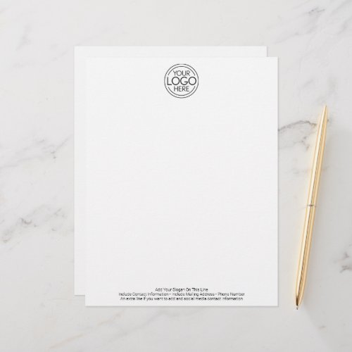 Add Your Logo Business Corporate Modern Minimalist Letterhead