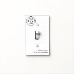 Add Your Logo Business Corporate Modern Minimalist Light Switch Cover